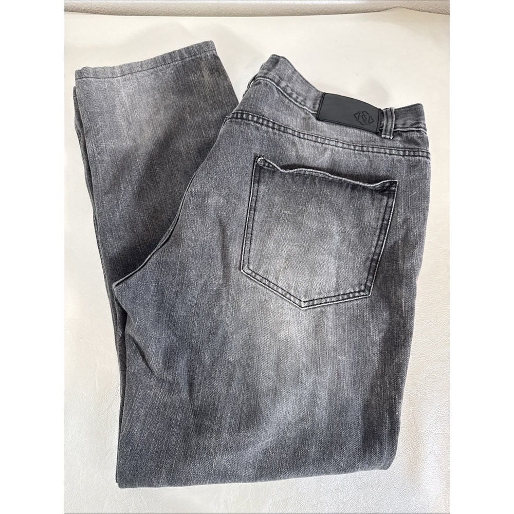 Men's Kayden K black jeans 38x32. Distressed Look. Taper. See Photos For Measure